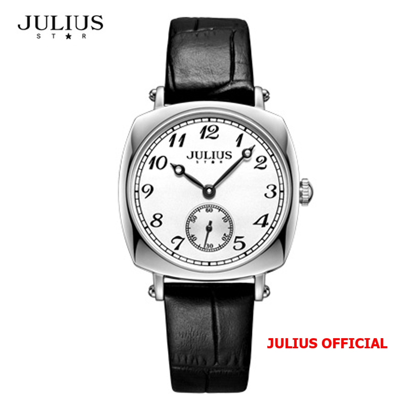 Đồng hồ nữ Julius Star JS-053 dây da đen | Size