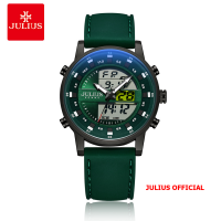 Julius Official | Đồng hồ nam Julius JAH-136 dây silicon xanh lá