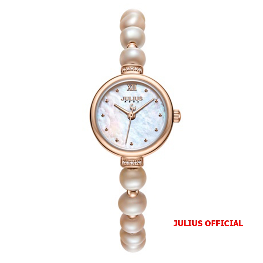 Đồng hồ NỮ Julius JA-1346B dây ngọc trai trắng ngà