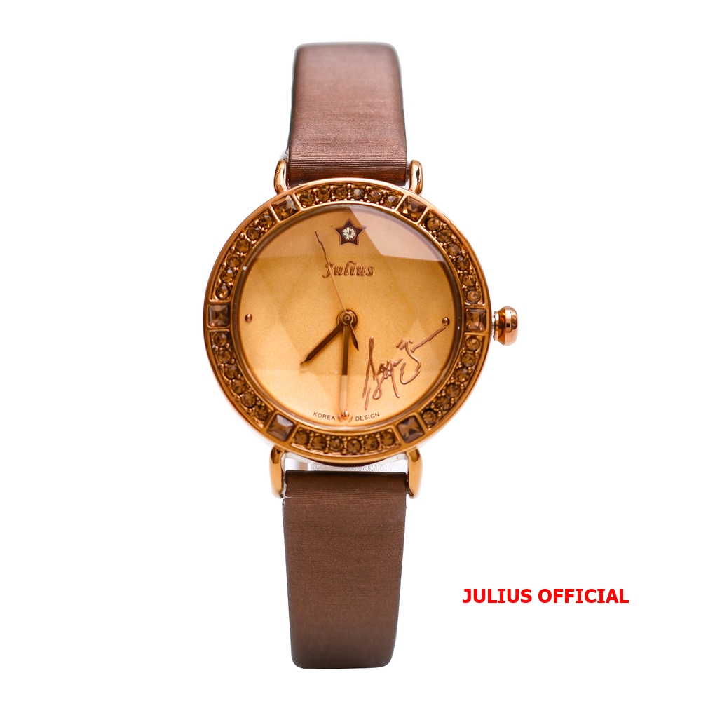 Đồng hồ nữ Julius JA-823 dây da Nâu| Size 29