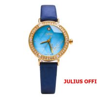 Đồng hồ nữ Julius JA-823 dây da XANH| Size 29