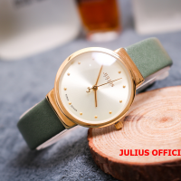 Julius Official | Đồng hồ nữ Julius JA-426A1 dây da xanh