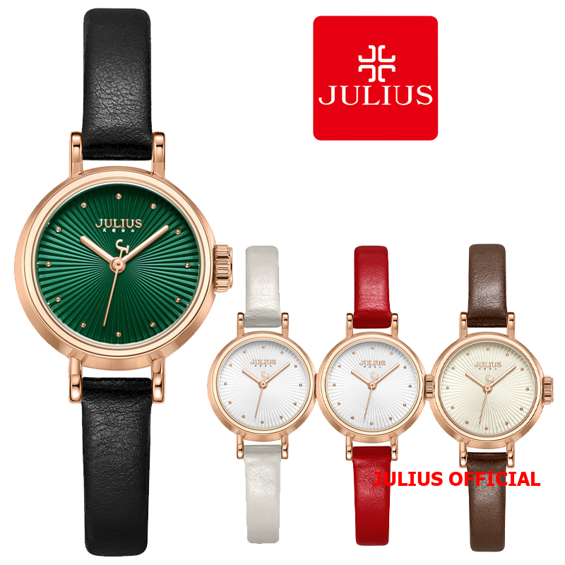 Đồng hồ nữ Julius JA-1371dây da size 23.5| Julius Official