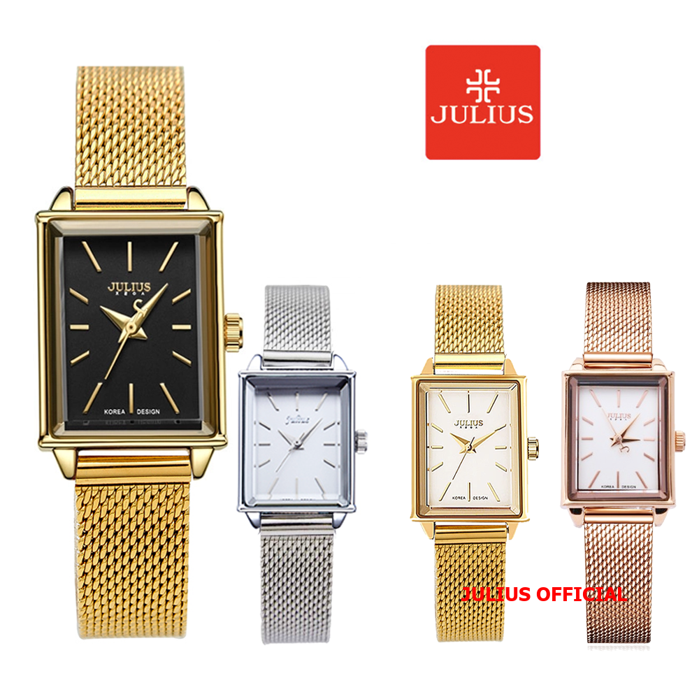 Đồng hồ nữ JULIUS JA-787 dây thép Size 24x19 | Julius Official
