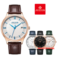 Đồng hồ nam Julius JA-1328 dây da Size 39 | Julius Official