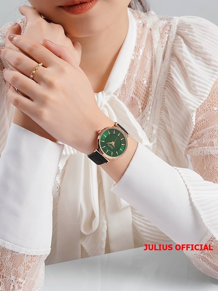 [Julius Official] Đồng hồ nữ dây da Julius JA-1376 - Size 35