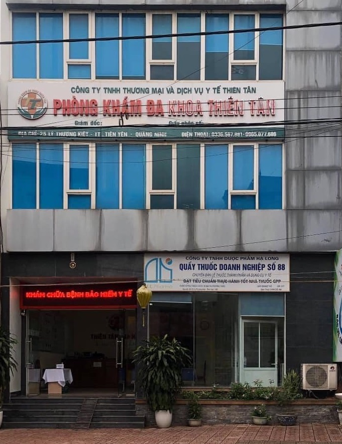 Phòng Khám Đa Khoa Thiên Tân, huyện Tiên Yên, tỉnh Quảng Ninh.