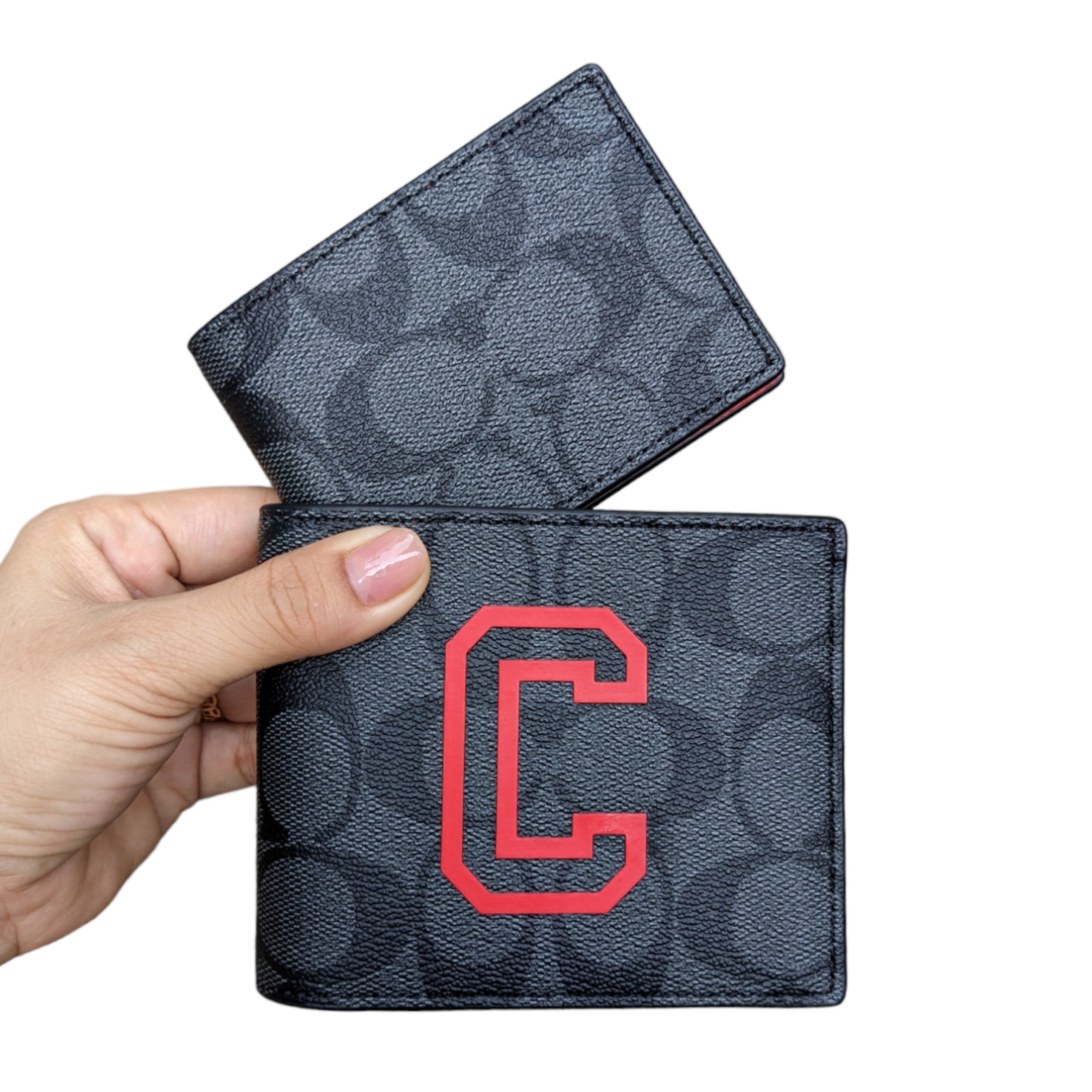COACH 3 IN 1 WALLET IN SIGNATURE CANVAS WITH VARSITY MOTIF (COACH CF611) C ĐEN
