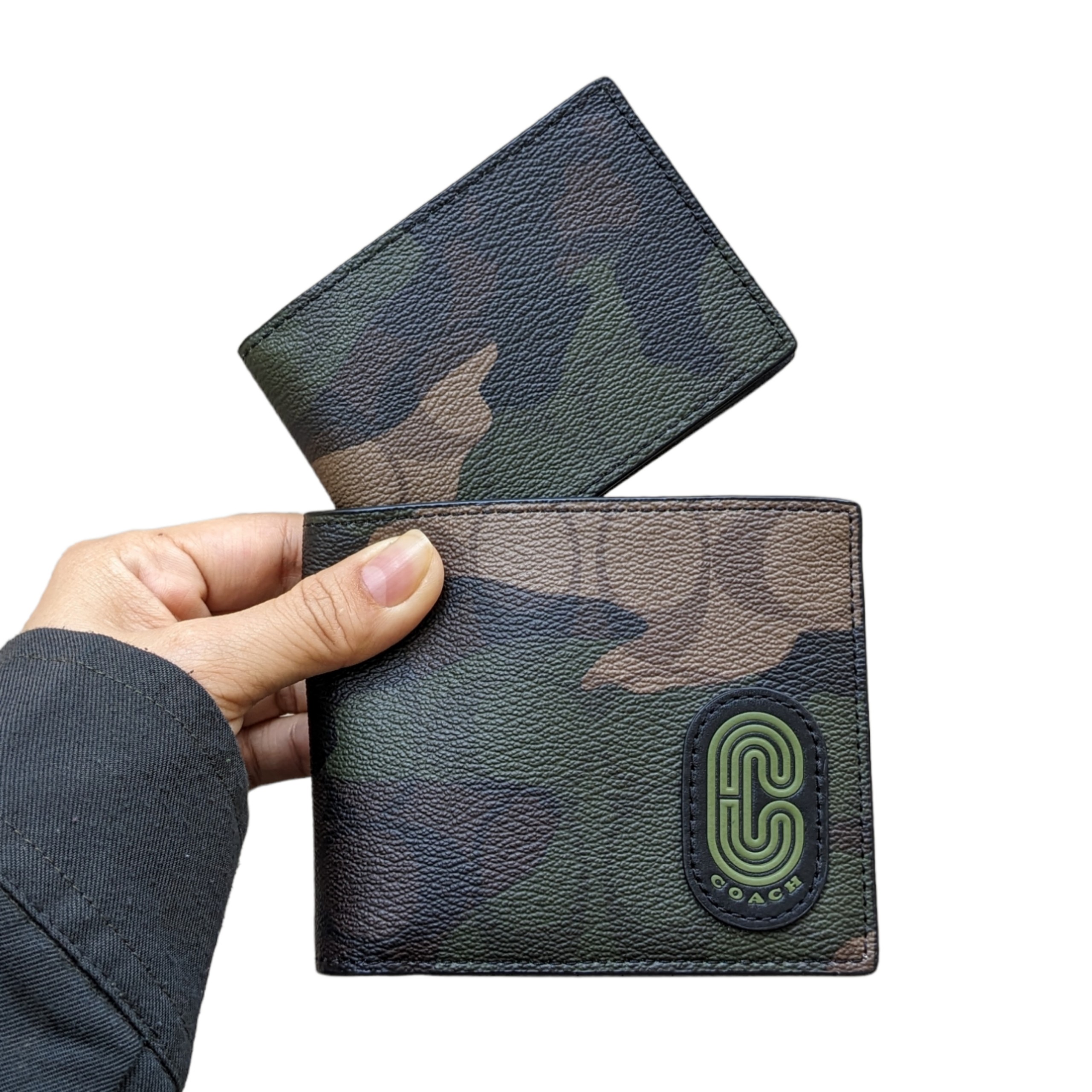 Ví Coach Nam 3 In 1 Wallet In Signature Canvas With Camo Print And Coach Patch (coach CC084)