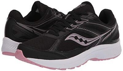 Saucony Women's Core Cohesion 14 Road Running Shoe Black/Pink 8