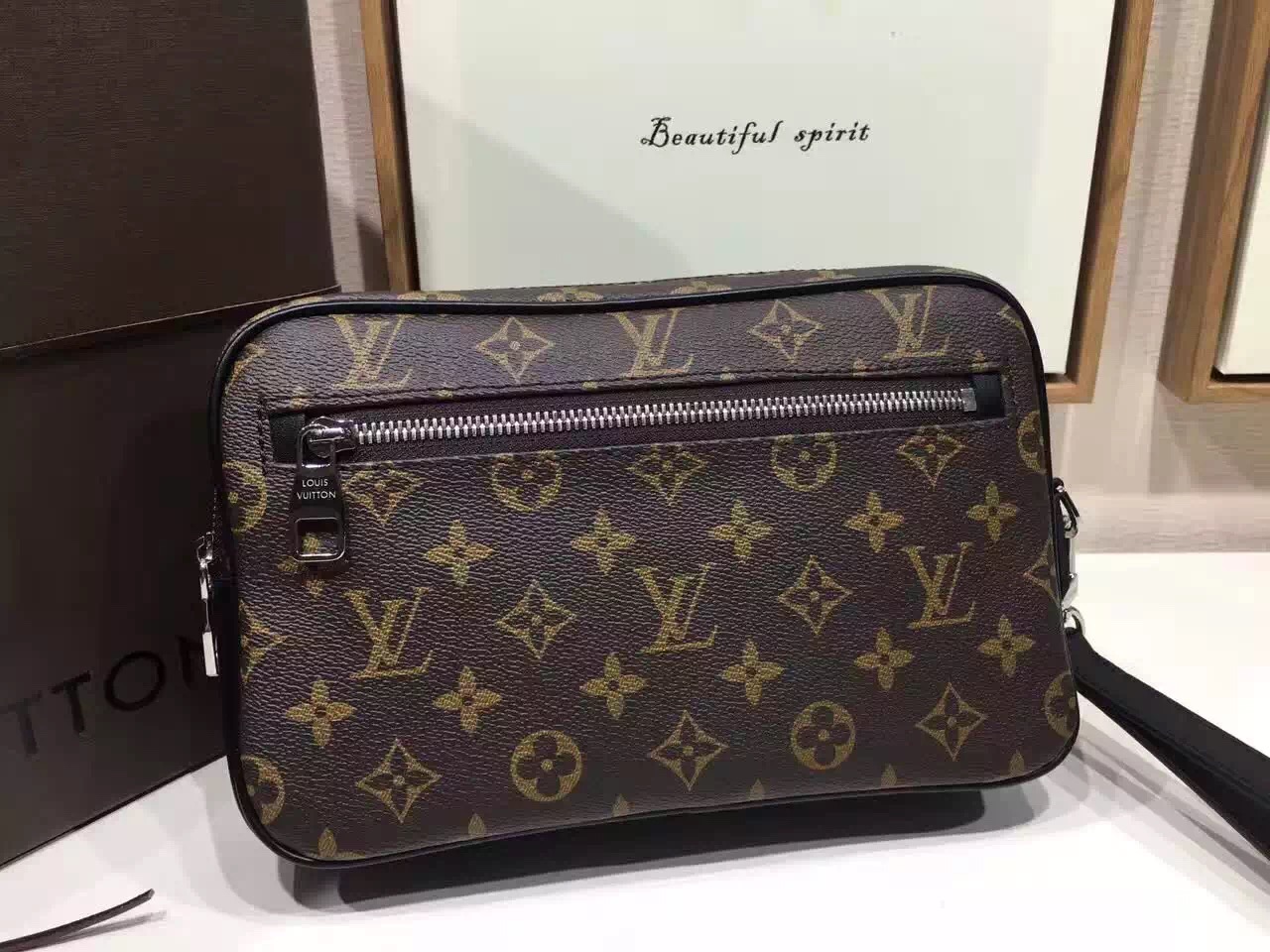 Túi Xách Louis Vuitton Canvas Kasai Clutch Man's Bag-M42838-TXLV083