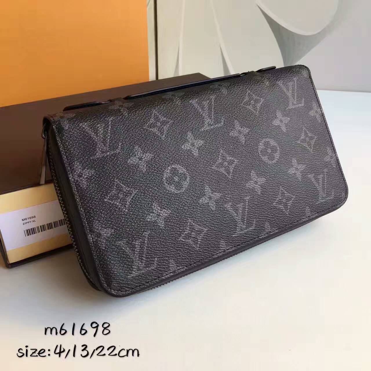 Ví Nữ Louis Vuitton Monogram Eclipse Zippy XL Wallet-M61698-VNLV112