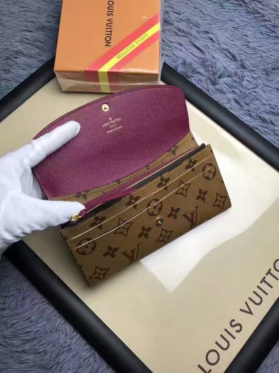 Ví Nữ Louis Vuitton Monogram Emilie Wallet-M60697-VNLV129