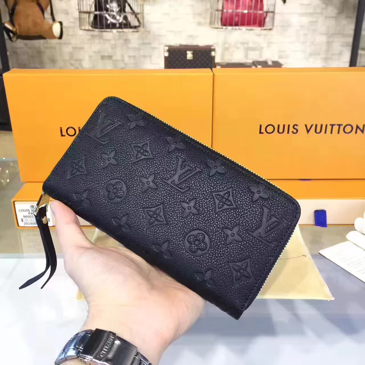 Ví Nữ Louis Vuitton Monogram Empreinte Zippy Wallet-M61864-VNLV111