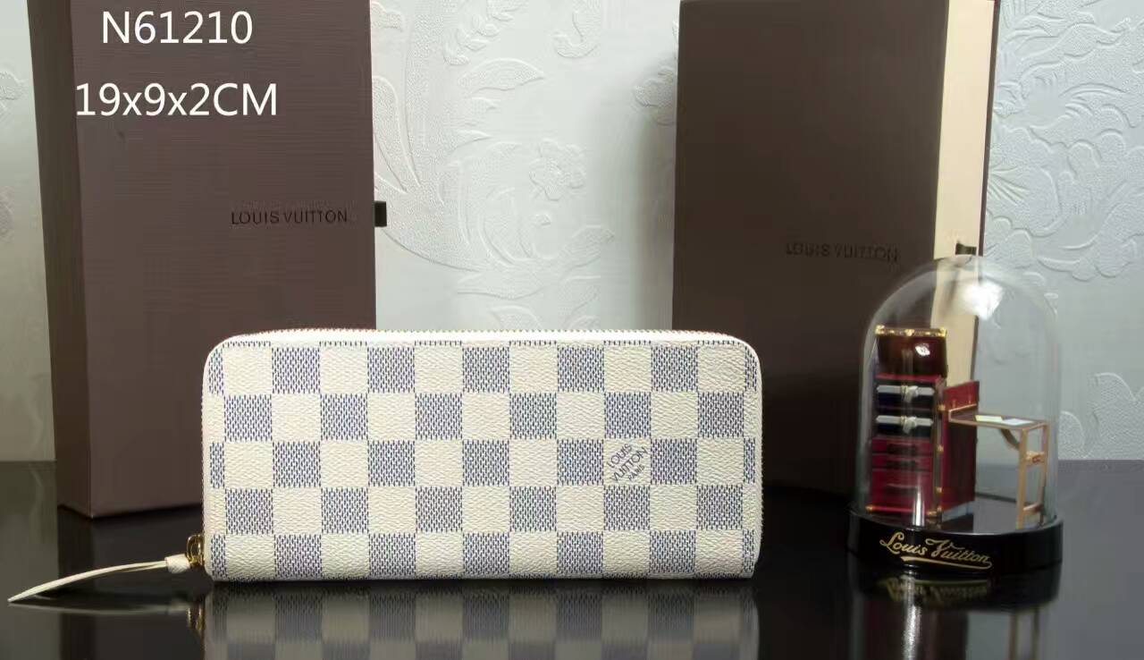 Ví Nữ Louis Vuitton Damier Azur Clemence Wallet-N61210-VNLV142