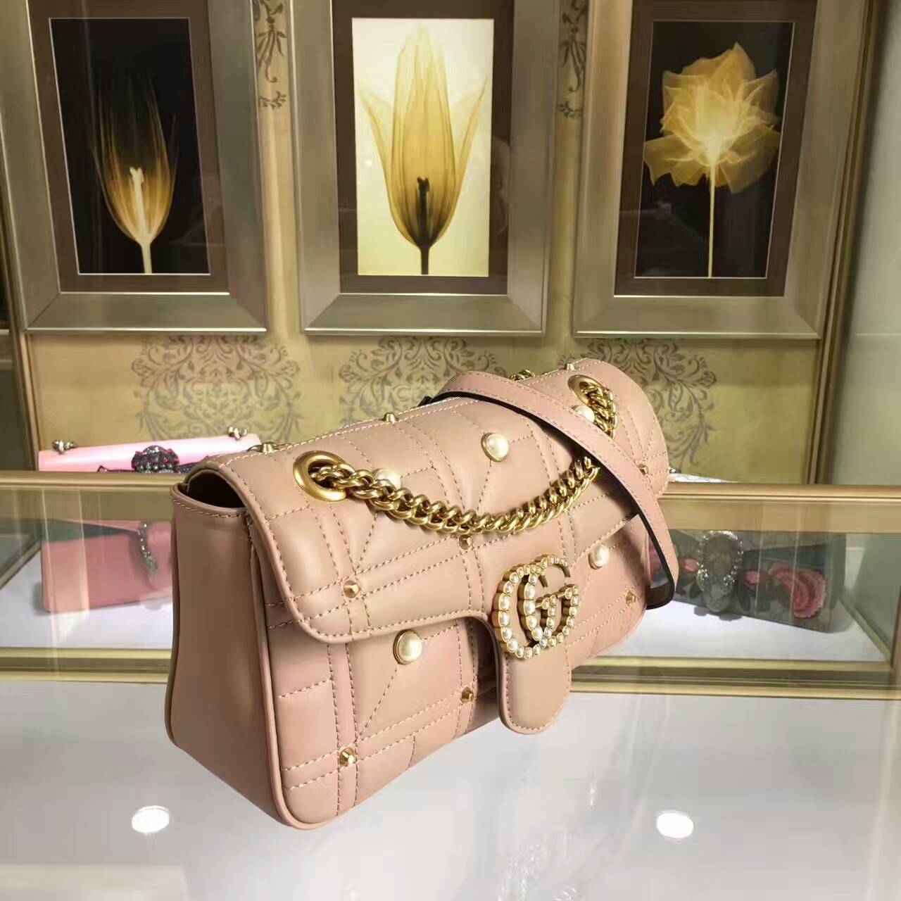 Tui-xach-Gucci GG Marmont matelassé shoulder bag-443497-txgc002(1)