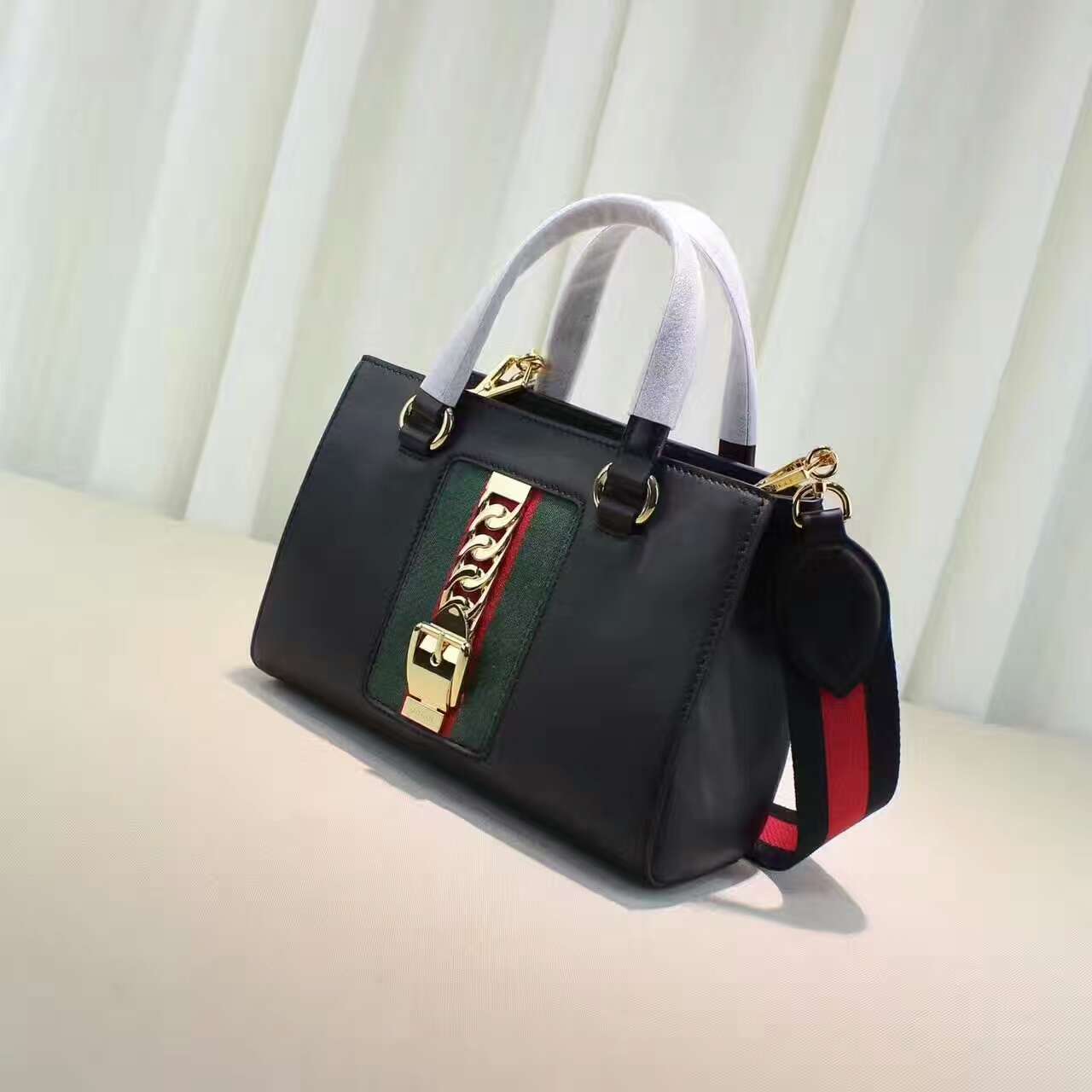 Túi Xách Gucci Sylvie Leather Top Handle Bag-460381-TXGC008