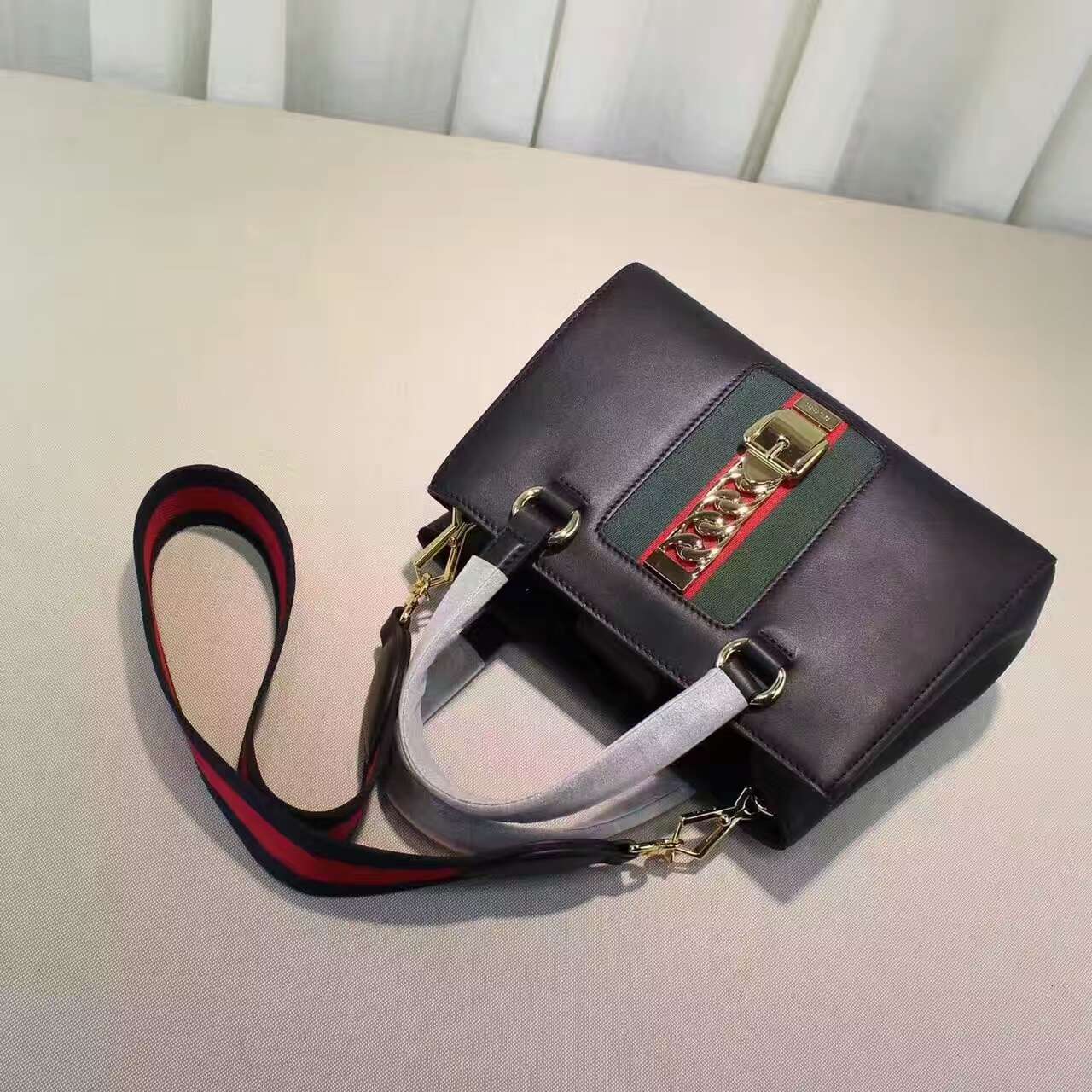 tui-xach-Gucci Sylvie leather top handle bag-460381-txgc008(3)