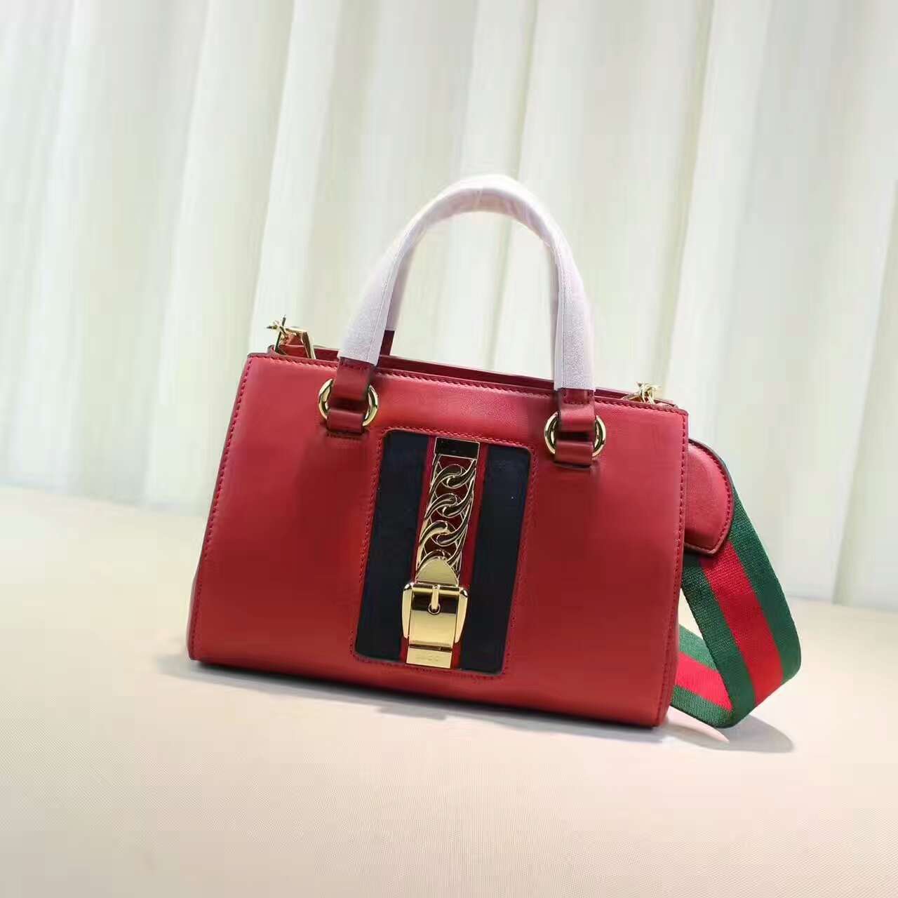 tui-xach-Gucci Sylvie leather top handle bag-460381-txgc008(5)