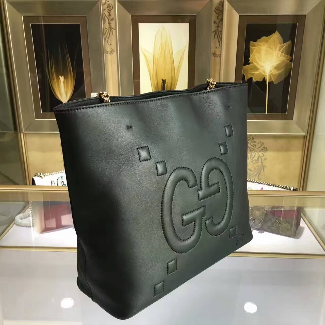 tui-xach-Gucci Embossed GG leather tote-453561-txgc022(1)