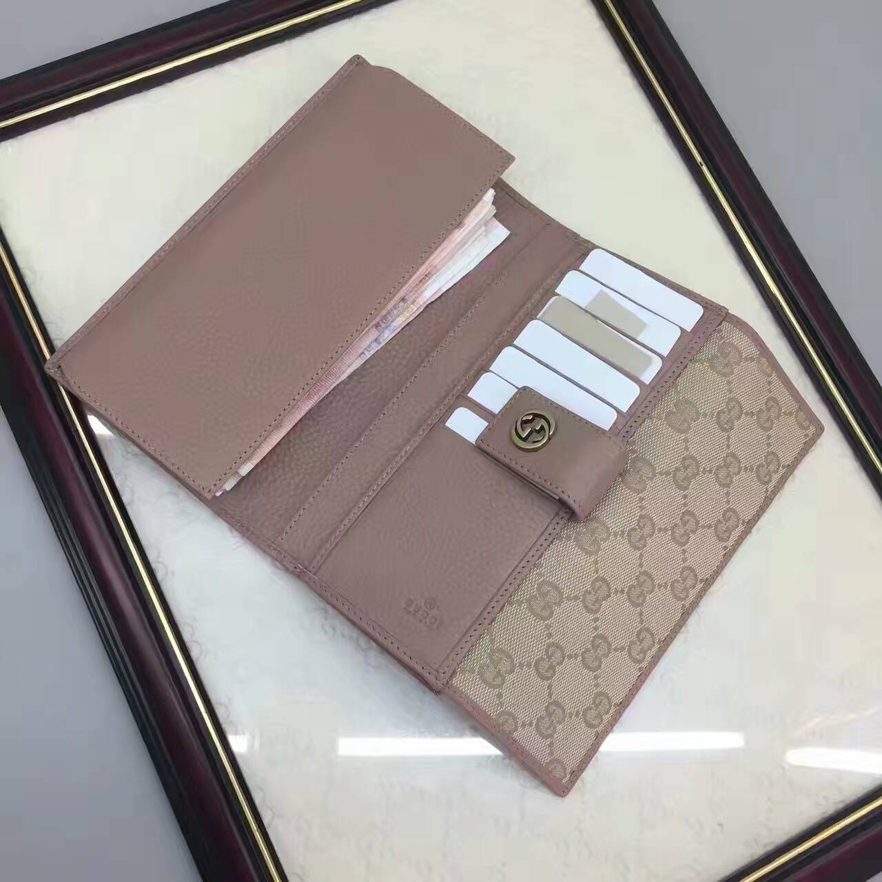 Gucci GG Signature wallet-337335(3)