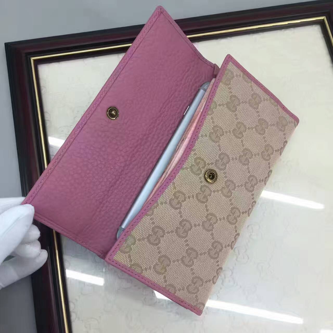 Gucci GG Signature wallet-337335(4)