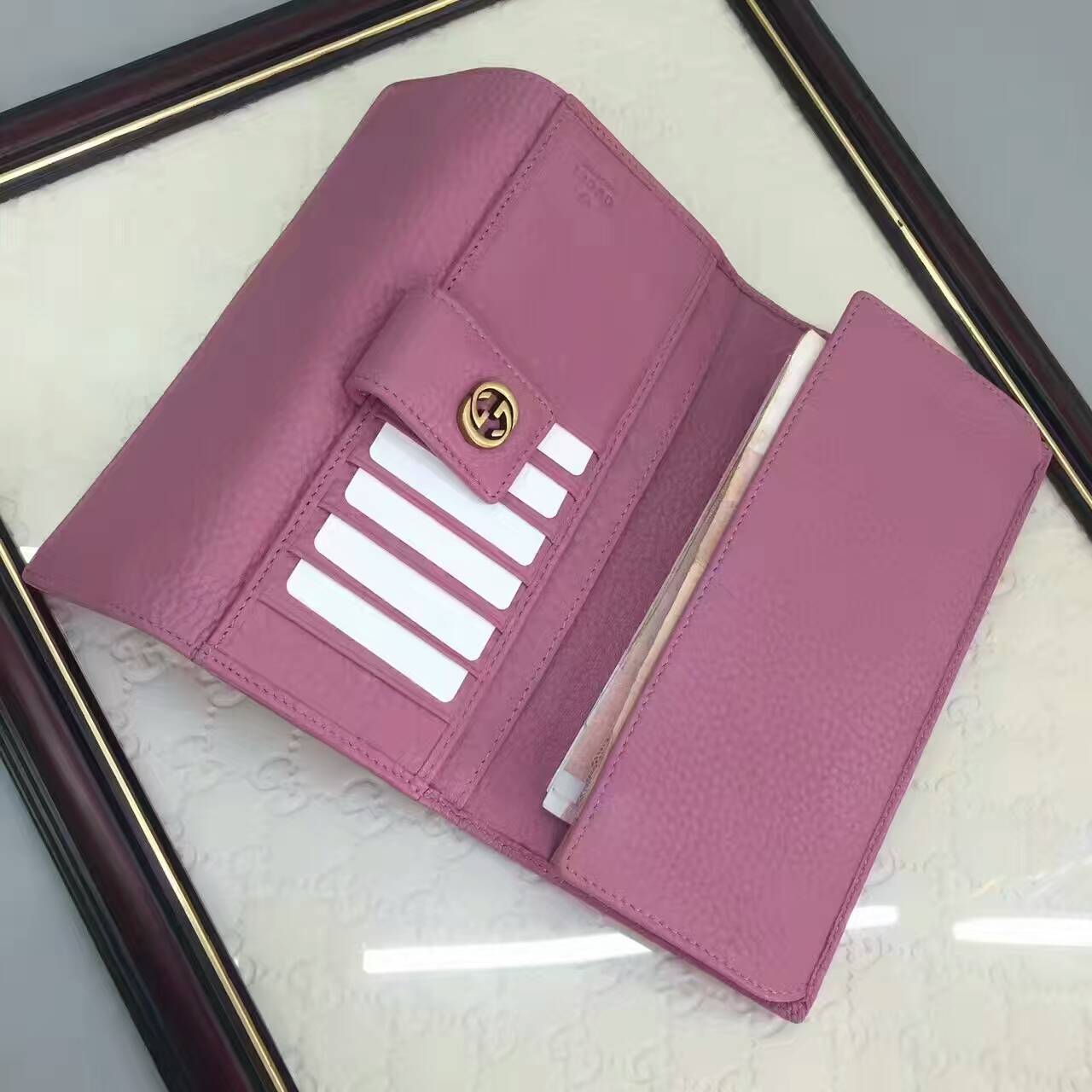 Gucci GG Calf Leather wallet-337335(3)