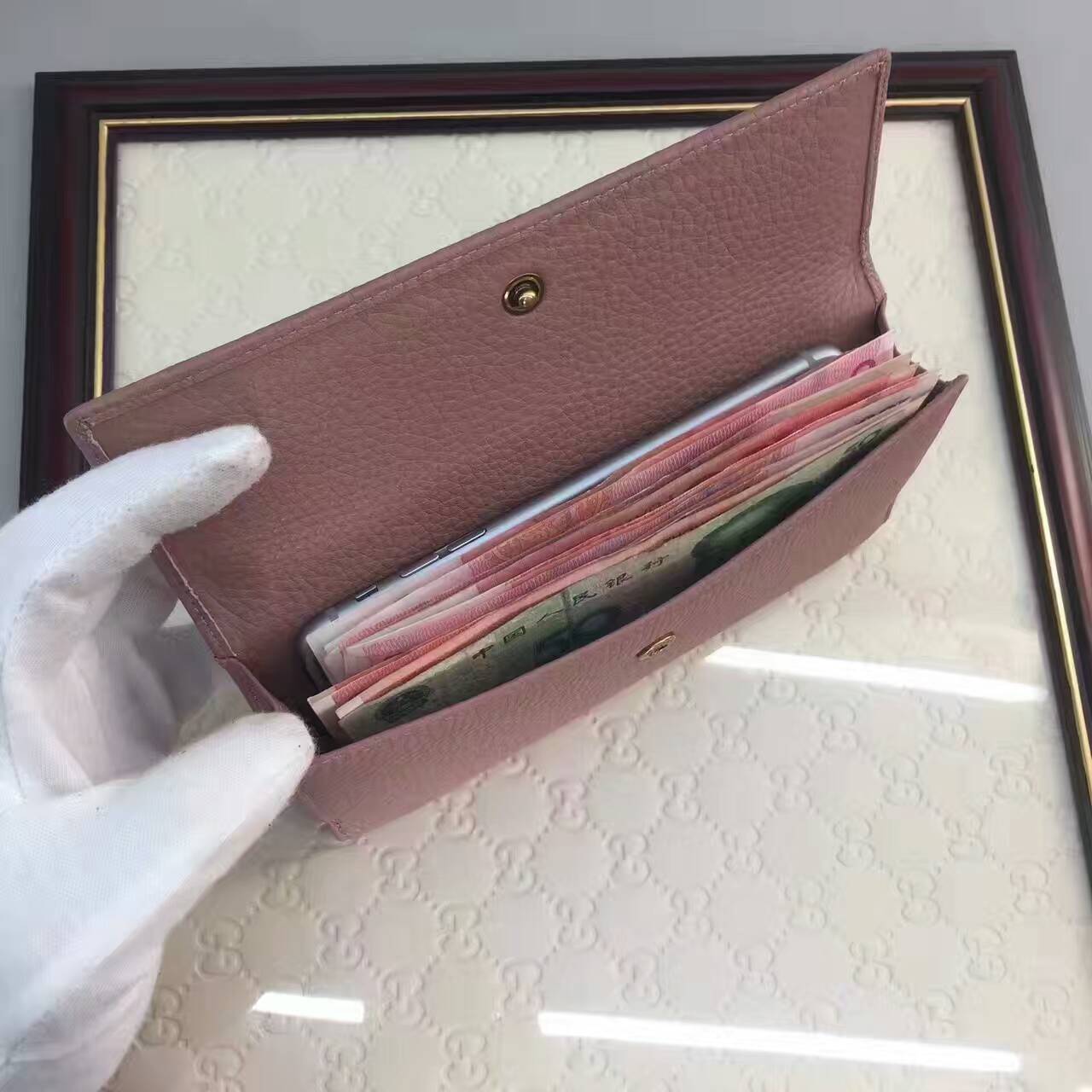 Gucci GG Calf Leather wallet-337335(3)