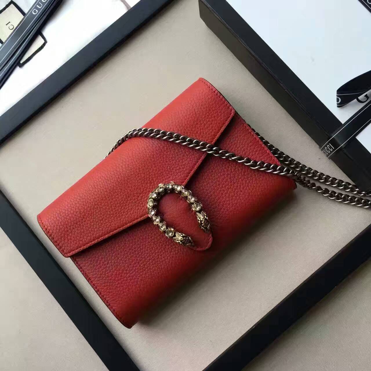 Gucci Dionysus leather mini chain bag-401231-TXGC038