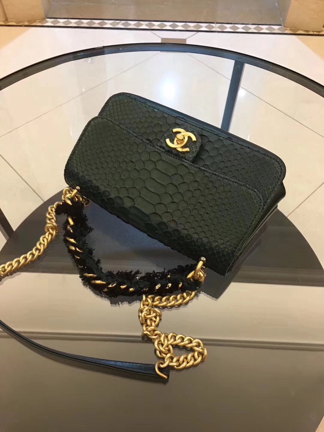 Túi xách Chanel Classic da trăn siêu cấp - TXCN075