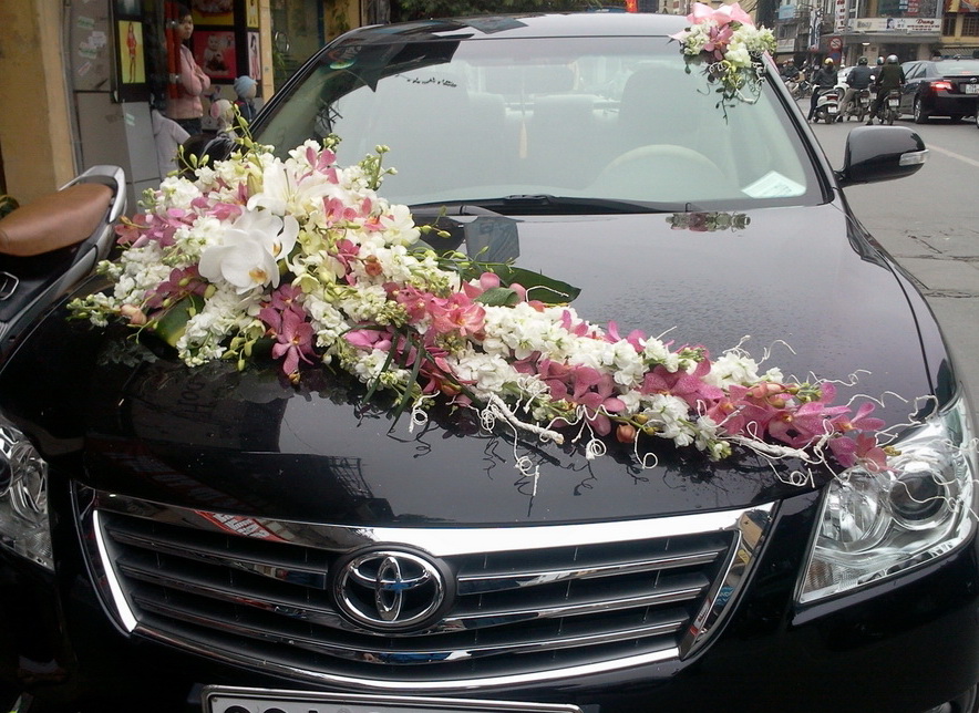 trang trí xe hoa ngày cưới 2