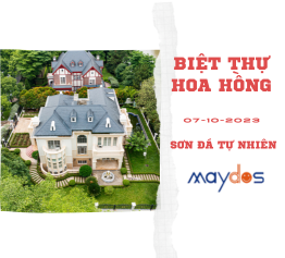 Công Trình Sơn Đá Biệt Thự Hoa Hồng Tại Mê Linh, Hà Nội
