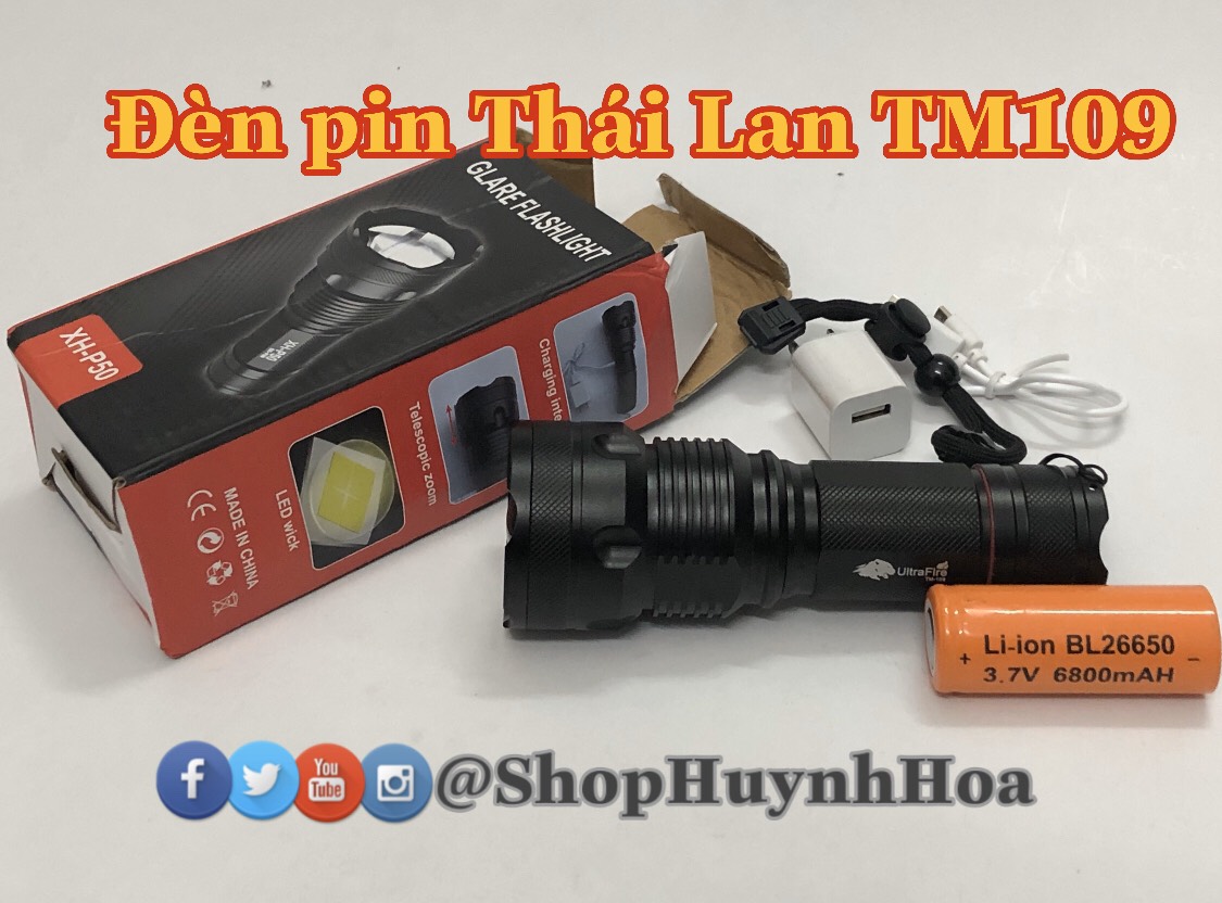 Đèn pin siêu sáng Thái Lan TM109