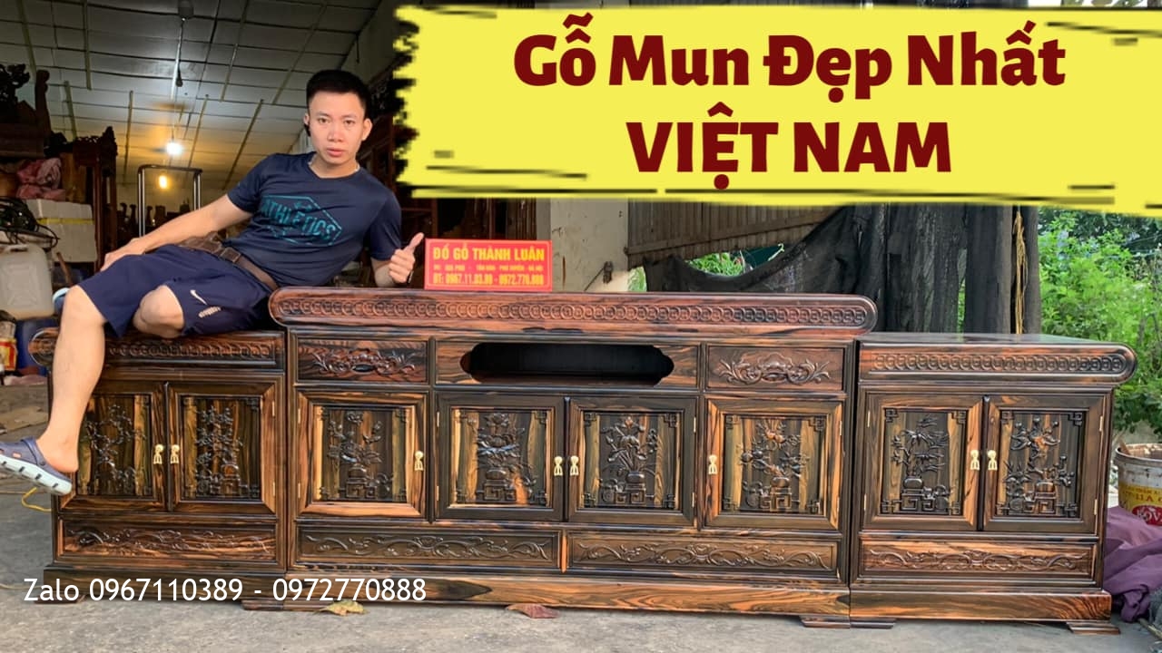 2 Kệ TiVi Gỗ Mun Vân Hoa Vip. C Chúc Phú Thọ, C Phong Q8, TPHCM