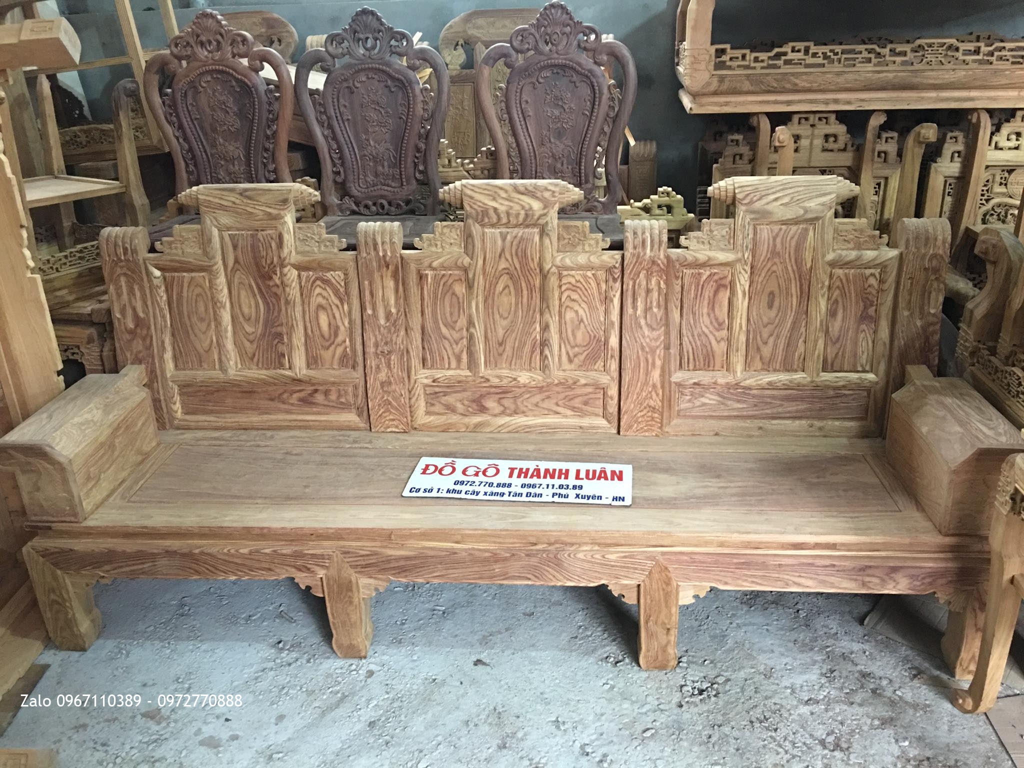 Bộ bàn ghế âu á hộp gỗ hương vân đỏ Nam Phi 8 món (VÂN VÍP) ...