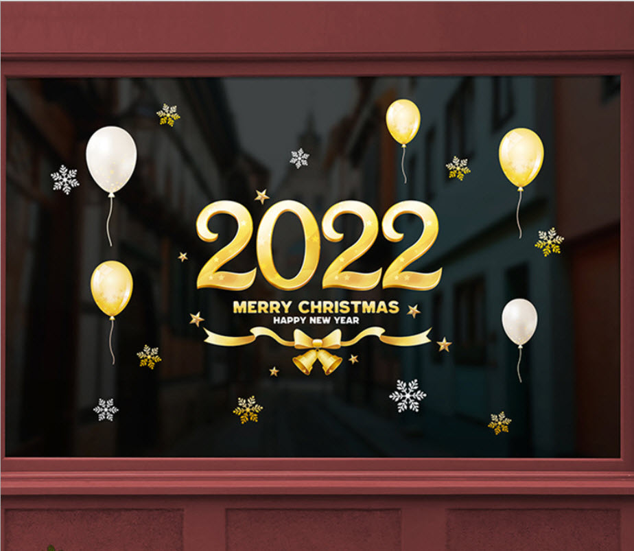 Decal Giáng sinh 2022 (màu vàng)