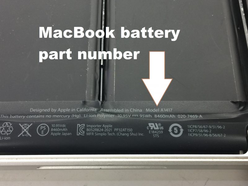 Pin MacBook không sạc - 15 số phần pin MacBook Pro 2013