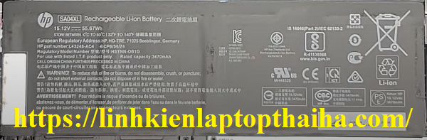pin laptop HP Envy x360 Convert 13 ay1057AU R5 5600U