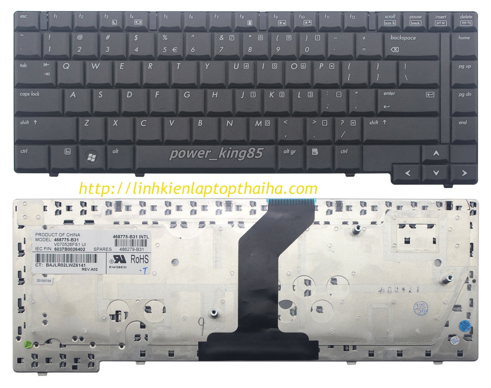 Thay Bàn phím laptop HP Compaq 6530b 6535b