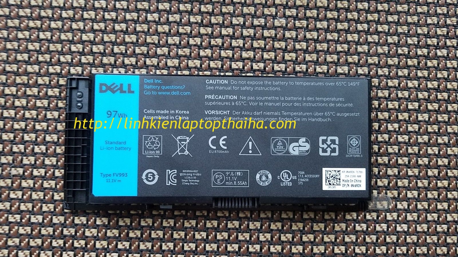 Pin laptop Dell M4800