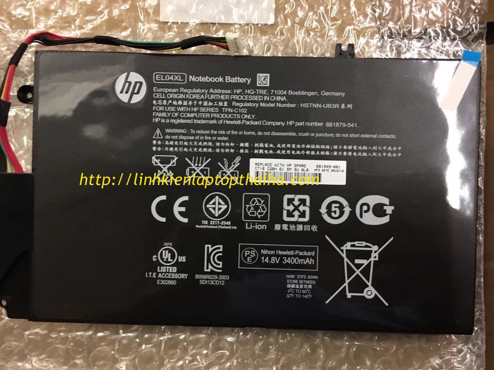 Thay Pin laptop HP Envy 4, 4-1039tu, 4-1012tu, 4-1213tu , 4-1000  ZIn