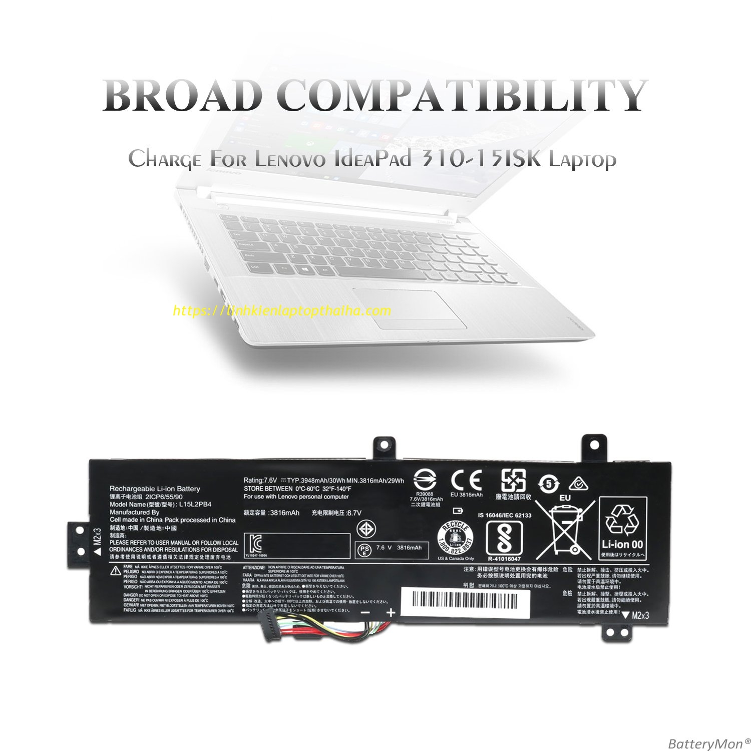 pin Lenovo Ideapad 310-15ISK, 310-15IKB, 310-15 1