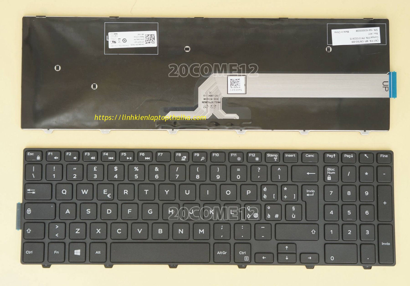bàn phím laptop Dell inspiron 5551,15 5000, 15-5551