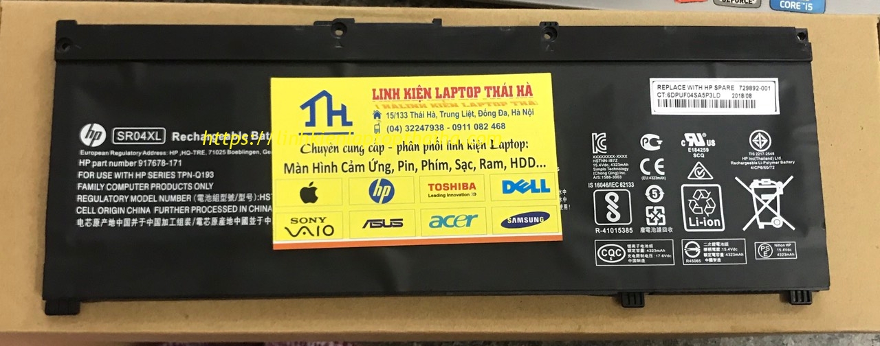 pin laptop Hp pavion 15-cb035