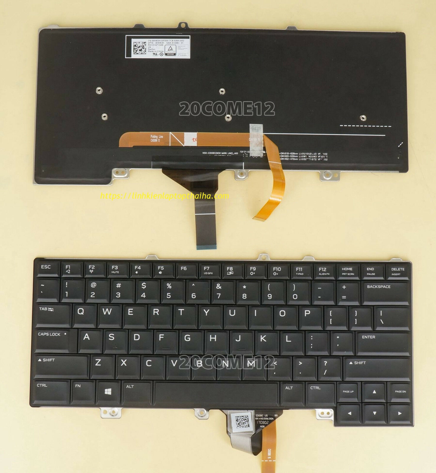bàn phím laptop Dell Alienware 15 R3