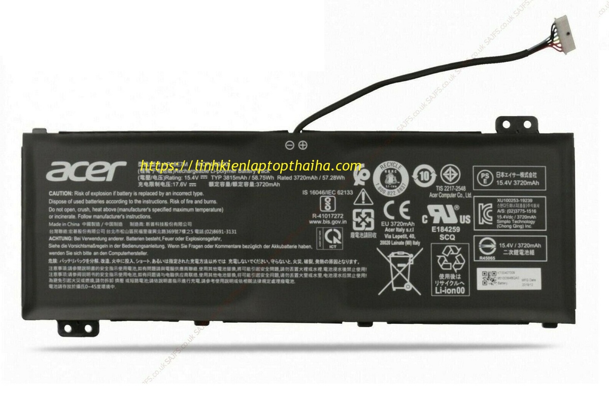 pin laptop Acer Nitro 5 AN515-54-54W2