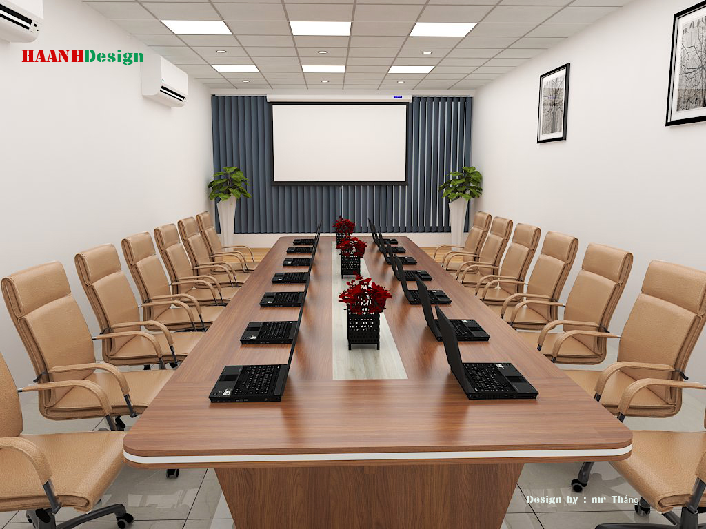 Thiết kế và sản xuất nội thất phòng họp công ty toàn cầu
