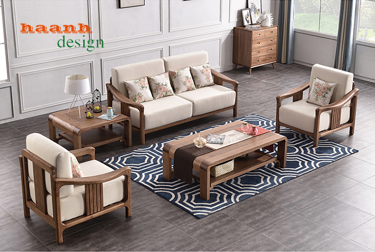 Sofa gỗ tự nhiên dành cho gia đình hiện đại và cao cấp. SFG 041