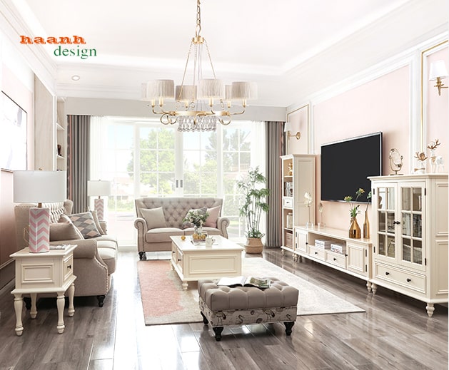 Tủ trang trí phòng khách gỗ tự nhiên phong cách hiện đại.TPK 001