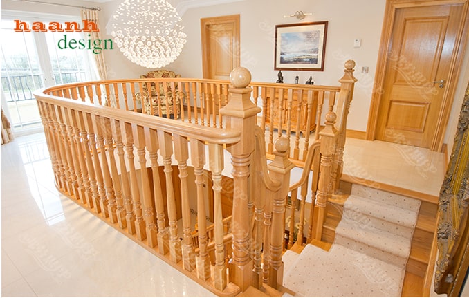 Cầu thang gỗ phong cách ấn tượng từng chi tiết CTG 006